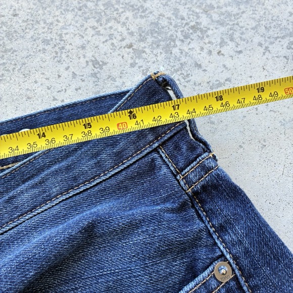 Men's Gap 1969 Loose Fit Raw Dark Wash 34X34 Faded Wide Baggy Y2K Vintage Fit - Picture 3 of 5